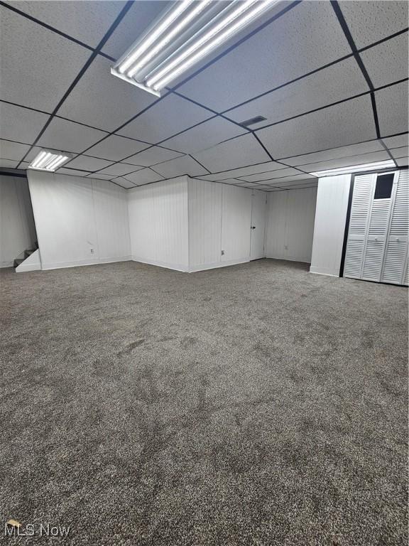4590 Brendan Ln, North Olmsted, OH 44070 - finished below grade area with a drop ceiling
