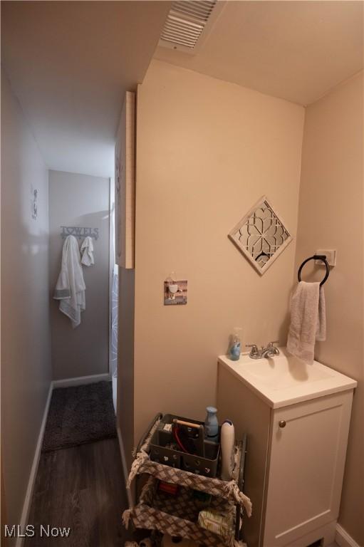 1074 S Meridian Rd, Austintown, OH 44509 - bathroom with wood finished floors and vanity