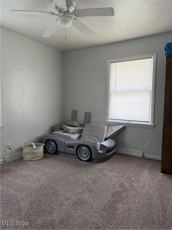 130 Kleber Ave, Austintown, OH 44515 - carpeted bedroom with baseboards and a ceiling fan