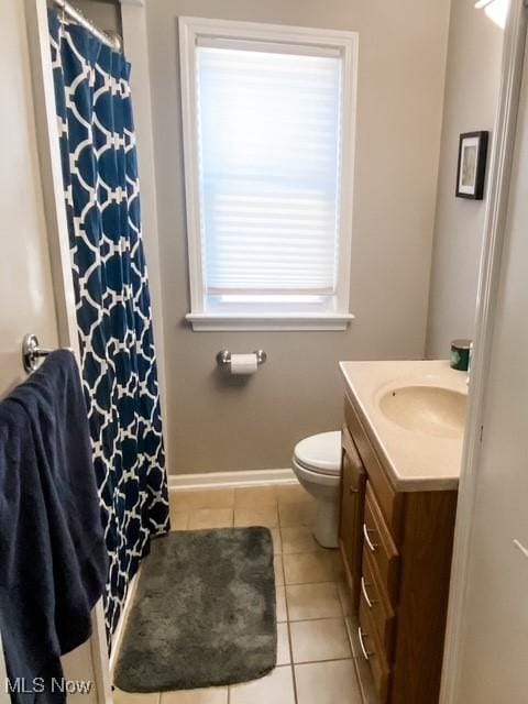5384 Huron Rd, Lyndhurst, OH 44124 - bathroom featuring vanity, tile patterned flooring, and curtained shower