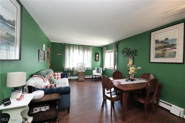 20312 Lorain Rd Unit 314, Fairview Park, OH 44126 - dining room featuring wood finished floors and a baseboard radiator