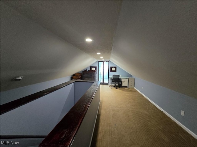 119 E 6th St, Williamstown, WV 26187 - bonus room with vaulted ceiling, light carpet, and recessed lighting