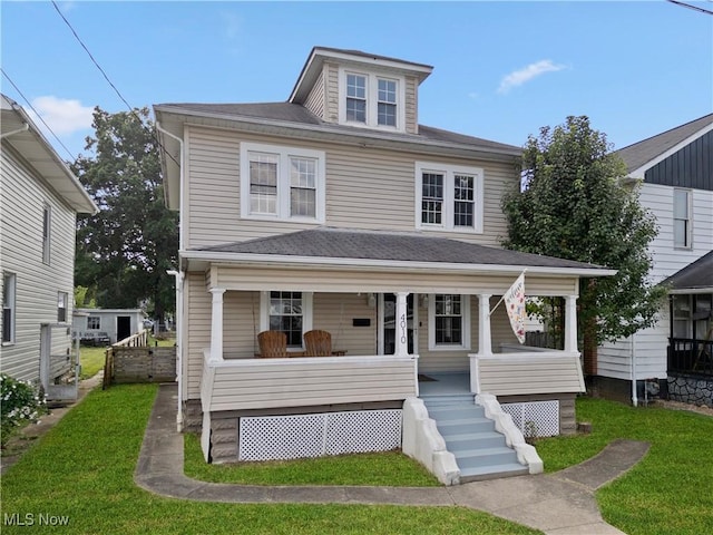 4010 11th Ave, Parkersburg, WV 26101 - traditional style home with a porch and a front yard