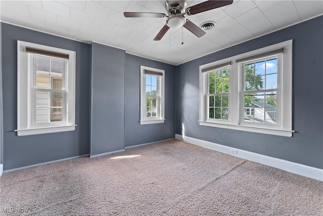 4010 11th Ave, Parkersburg, WV 26101 - spare room featuring carpet floors and ceiling fan