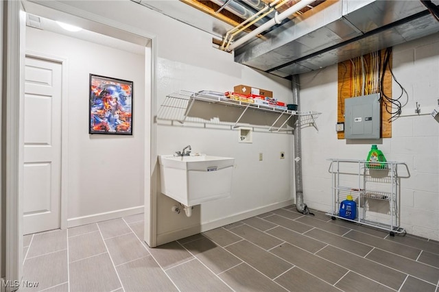 1653 Maple View Ct, Streetsboro, OH 44241 - laundry area with electric panel, washer hookup, and electric dryer hookup