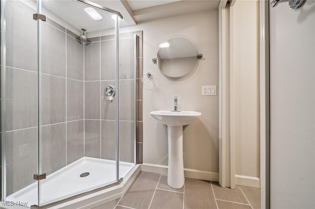 1653 Maple View Ct, Streetsboro, OH 44241 - bathroom featuring a shower stall and tile patterned floors