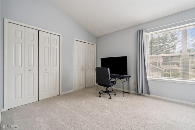 1653 Maple View Ct, Streetsboro, OH 44241 - office space featuring carpet, plenty of natural light, and vaulted ceiling