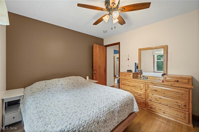 34 Prospect St, Seville, OH 44273 - bedroom featuring light wood finished floors and a ceiling fan
