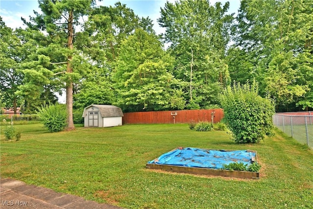 131 Euclid Blvd, Youngstown, OH 44505 - fenced backyard featuring a storage shed