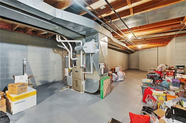 1133 S Azalea Blvd, Barberton, OH 44203 - unfinished basement with concrete block wall and water heater