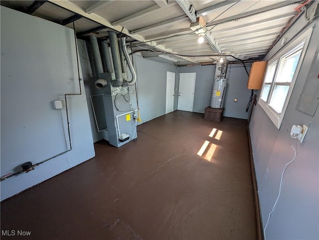 1240 W 21st St, Lorain, OH 44052 - basement featuring water heater and heating unit
