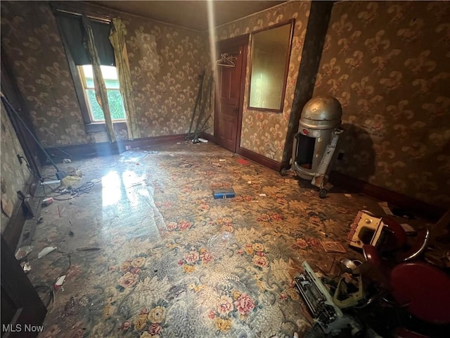 1529 Stark Ave SW, Canton, OH 44706 - unfurnished room featuring wallpapered walls and baseboards
