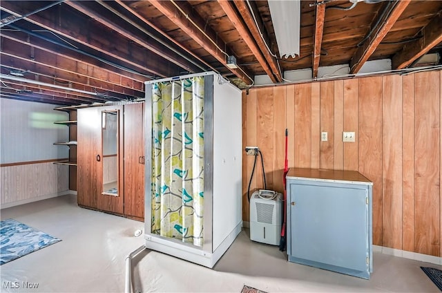 474 W 4th St, Salem, OH 44460 - unfinished below grade area with wood walls