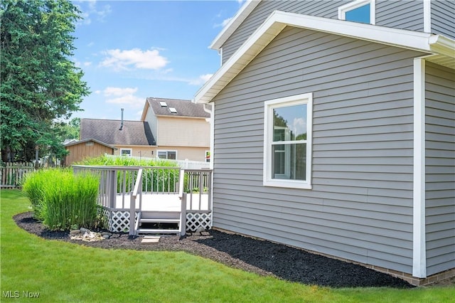 12366 Springwater Ave NW, Uniontown, OH 44685 - rear view of property featuring a wooden deck