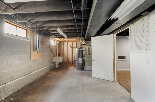 12366 Springwater Ave NW, Uniontown, OH 44685 - basement featuring water heater and electric panel