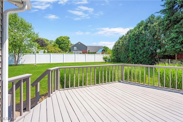 12366 Springwater Ave NW, Uniontown, OH 44685 - wooden deck with a fenced backyard