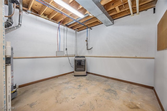 1096 Colegate Dr, Marietta, OH 45750 - unfinished basement featuring baseboards