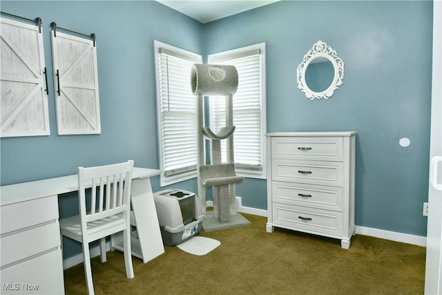 364 Meadowbrook Ave SE, Warren, OH 44483 - office space featuring dark carpet and healthy amount of natural light