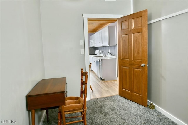 33 Mcdonald Ave, Niles, OH 44446 - office space with a sink and light carpet