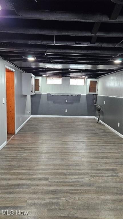 25801 Zeman Ave, Euclid, OH 44132 - below grade area with baseboards and wood finished floors
