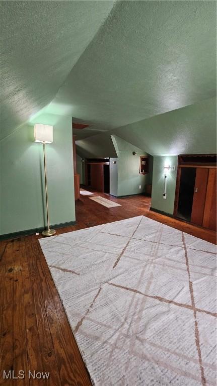 25801 Zeman Ave, Euclid, OH 44132 - bonus room featuring lofted ceiling, a textured ceiling, and wood finished floors