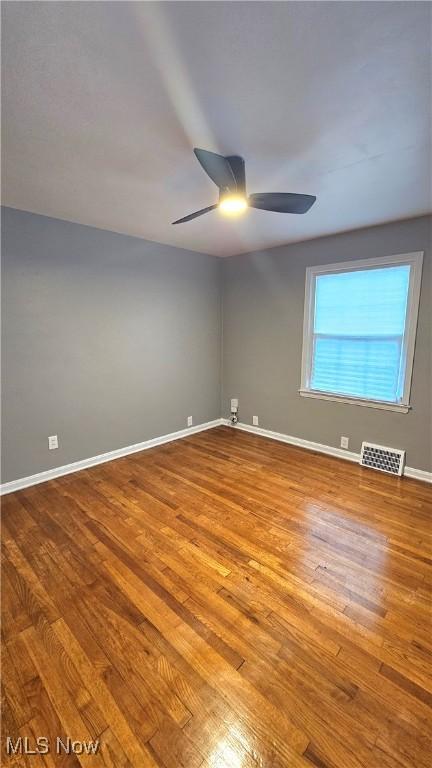 25801 Zeman Ave, Euclid, OH 44132 - empty room featuring hardwood / wood-style floors and ceiling fan