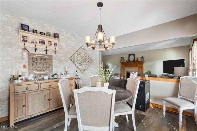 2785 Chalford Cir NW, North Canton, OH 44720 - dining room with dark wood-style floors and a chandelier
