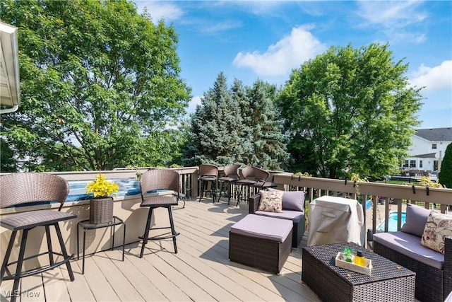 2785 Chalford Cir NW, North Canton, OH 44720 - wooden deck with an outdoor hangout area