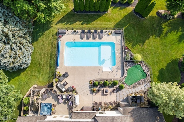 2785 Chalford Cir NW, North Canton, OH 44720 - bird's eye view of a pool area