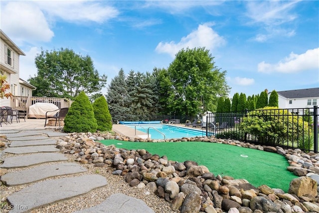 2785 Chalford Cir NW, North Canton, OH 44720 - view of pool with a putting area and a patio