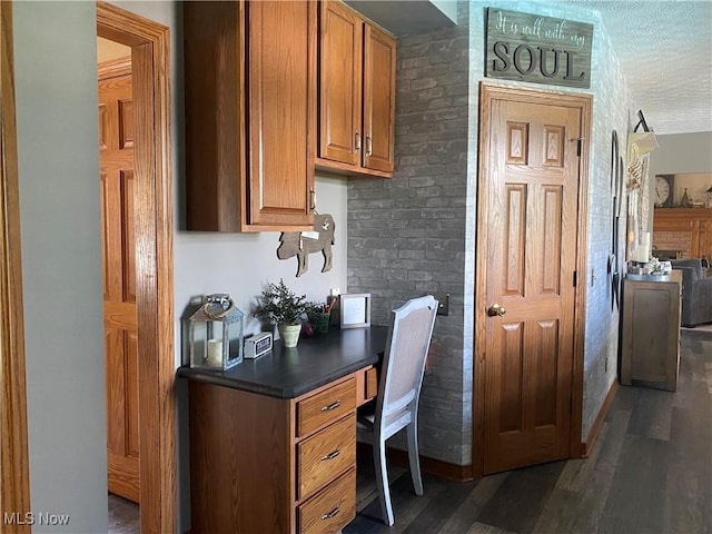 2785 Chalford Cir NW, North Canton, OH 44720 - home office featuring dark wood finished floors and a textured ceiling