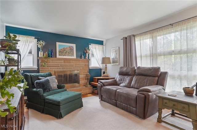 593 Mardon Ave, Akron, OH 44303 - living area with a glass covered fireplace
