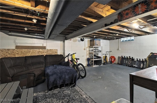 4221 2nd St NW, Canton, OH 44708 - unfinished basement with concrete block wall