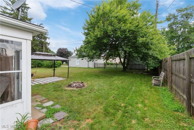 4221 2nd St NW, Canton, OH 44708 - fenced backyard with a gazebo