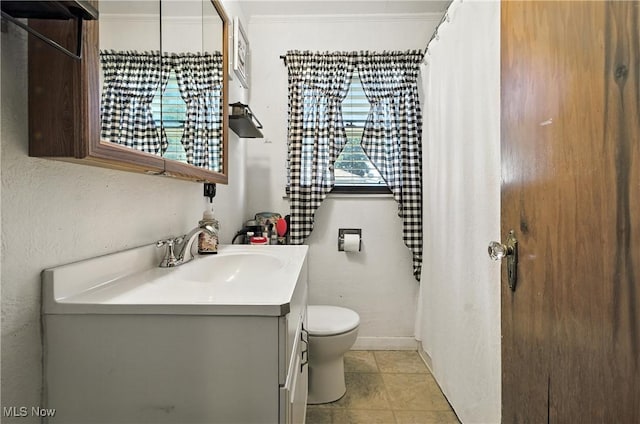 4221 2nd St NW, Canton, OH 44708 - bathroom with vanity and crown molding