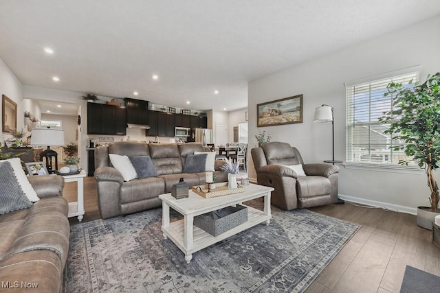 2014 Sugar Maple Dr, Kent, OH 44240 - living room featuring wood finished floors and recessed lighting