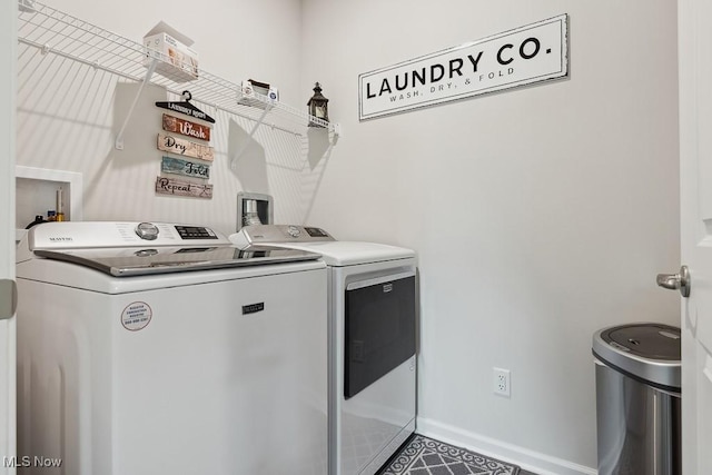 2014 Sugar Maple Dr, Kent, OH 44240 - washroom with separate washer and dryer and baseboards