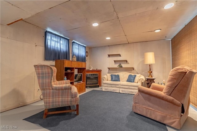 409 Yager Rd, New Franklin, OH 44216 - living area featuring recessed lighting and concrete floors