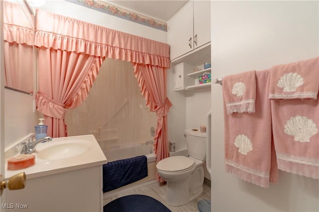 409 Yager Rd, New Franklin, OH 44216 - full bath featuring vanity and shower / bath combo with shower curtain