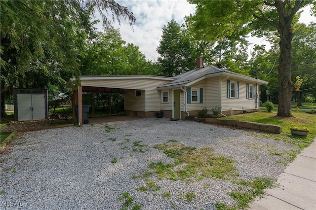 188 Stratford Ave, Wadsworth, OH 44281 - ranch-style home featuring driveway and a chimney