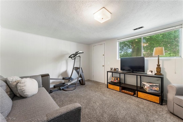 1103 Clinton Ave SE, North Canton, OH 44720 - living room with carpet floors and a textured ceiling