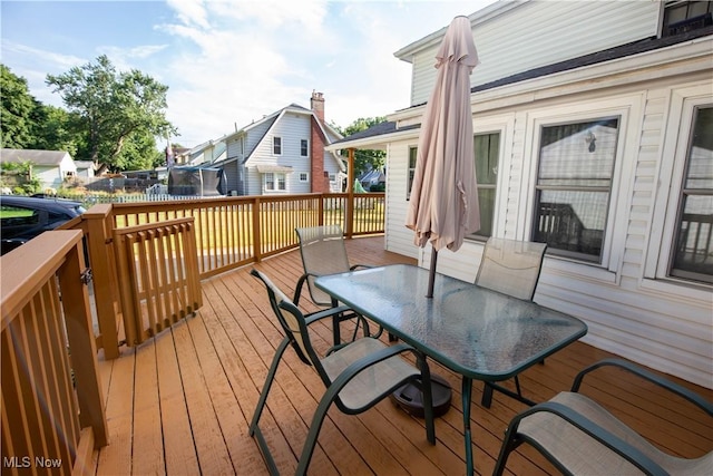 1299 Herberich Ave, Akron, OH 44301 - deck with outdoor dining area
