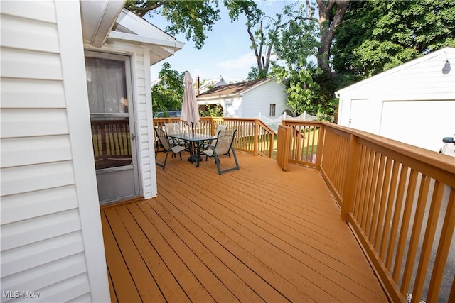 1299 Herberich Ave, Akron, OH 44301 - deck with outdoor dining area