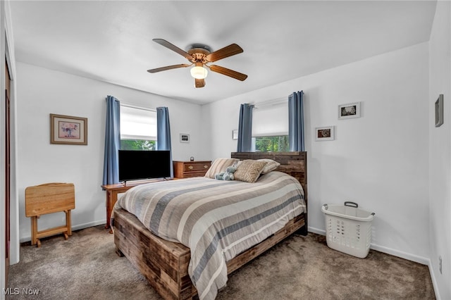 2061 Garden Ln, Hudson, OH 44236 - carpeted bedroom with a ceiling fan and baseboards