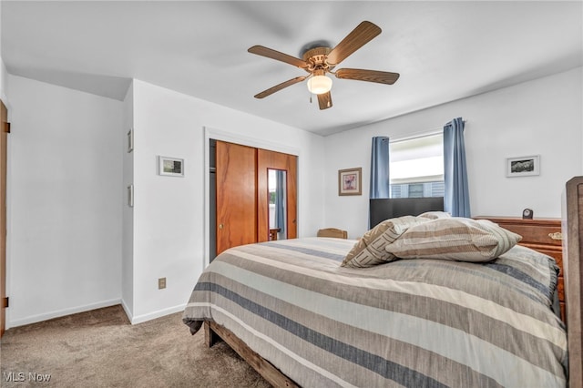 2061 Garden Ln, Hudson, OH 44236 - bedroom with carpet, ceiling fan, and a closet