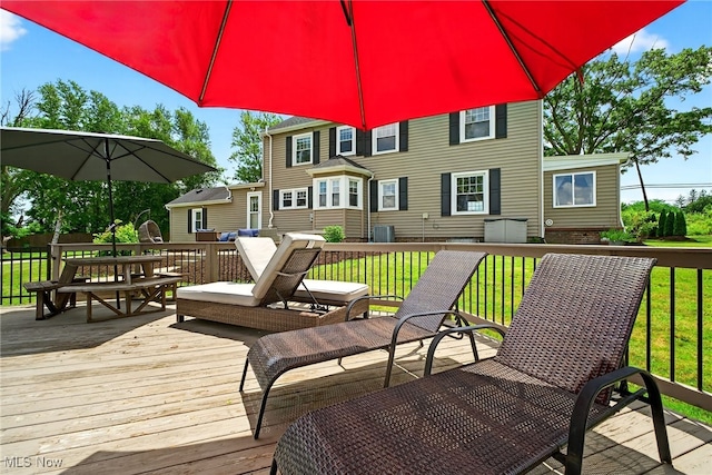 3905 Greenwich Rd, Norton, OH 44203 - wooden deck with a yard