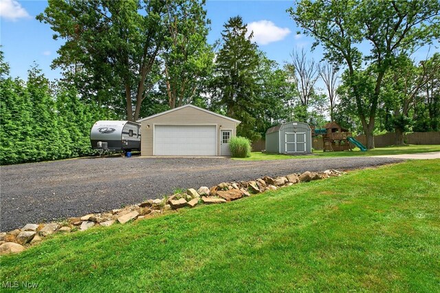 3905 Greenwich Rd, Norton, OH 44203 - detached garage with a storage shed