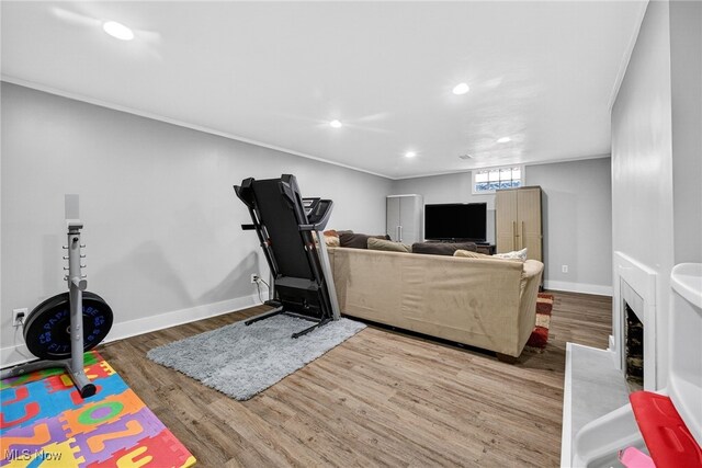 3905 Greenwich Rd, Norton, OH 44203 - exercise area featuring recessed lighting and wood finished floors