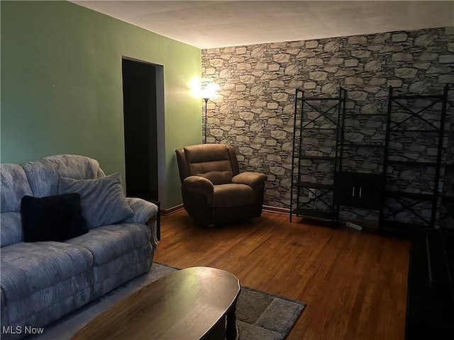 1345 Autumn Dr NW, Warren, OH 44485 - living room with wood finished floors