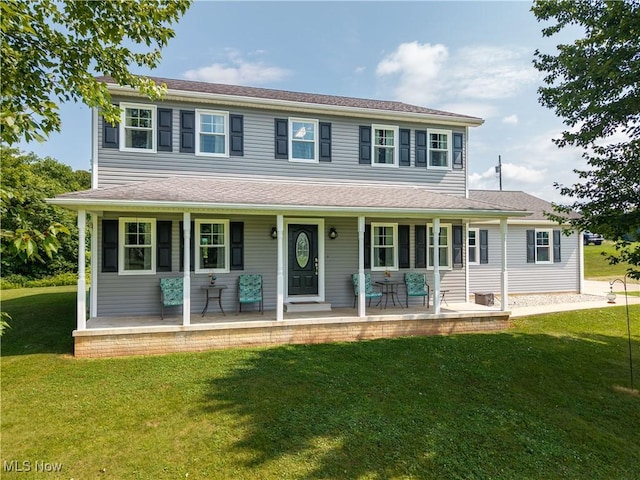 2939 Sandhill Rd, Marietta, OH 45750 - view of front of home with covered porch and a front lawn